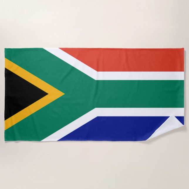 Toalla De Playa Bandera patriótica de Sudáfrica Bokke (Anverso)