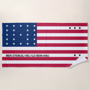 Toalla De Playa Bandera patriótica del atolón Bikini
