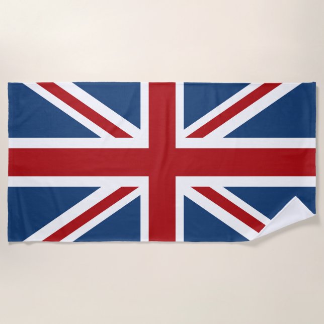 Toalla De Playa Bandera Patriótica Union Jack (Anverso)