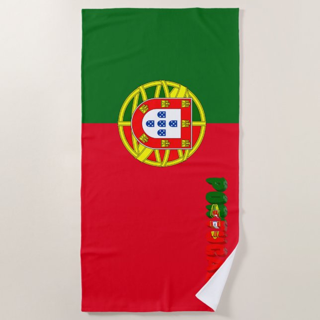 Toalla De Playa Bandera portuguesa (Anverso)