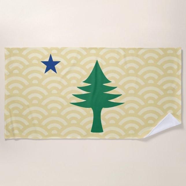 Toalla De Playa Bandera principal 1901 - Estilo ondulado (Anverso)