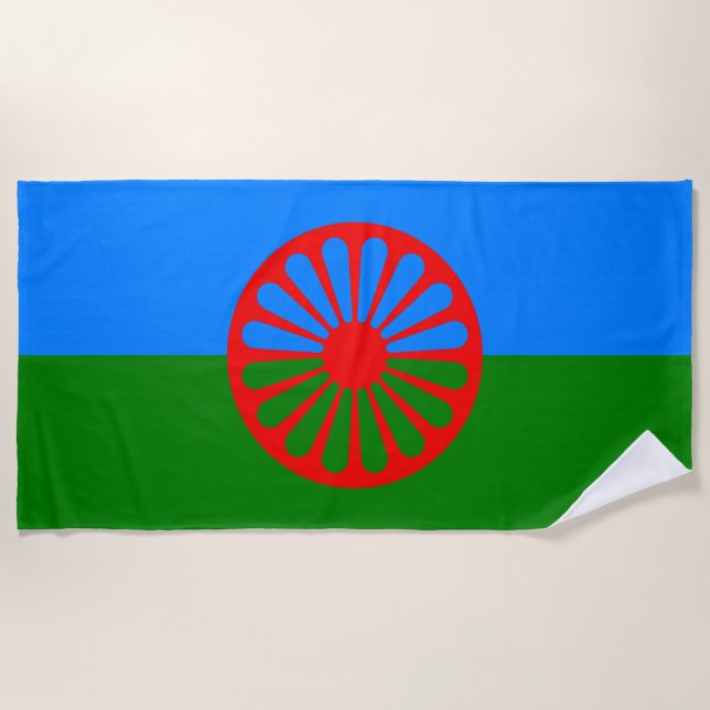 Toalla De Playa Bandera romaní (Anverso)