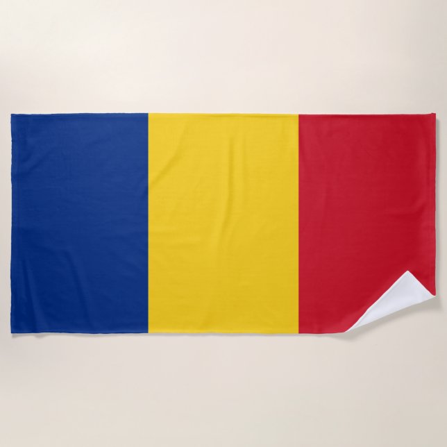 Toalla De Playa Bandera rumana (Rumania) (Anverso)