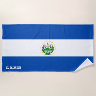 Toalla De Playa Bandera salvadoreña espléndida patriótica