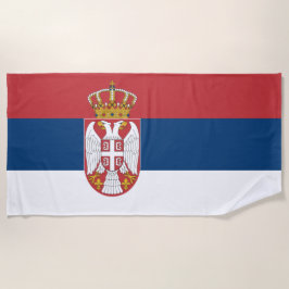 Toalla De Playa Bandera serbia