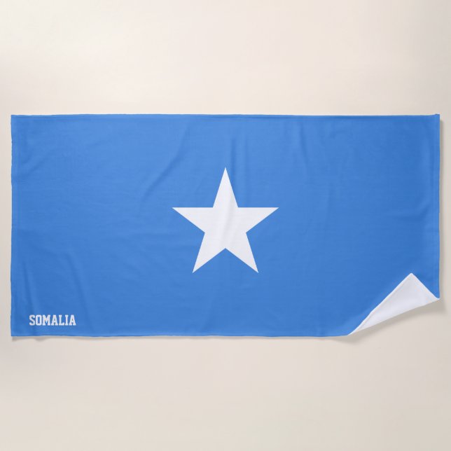 Toalla De Playa Bandera somalí espléndida patriótica (Anverso)