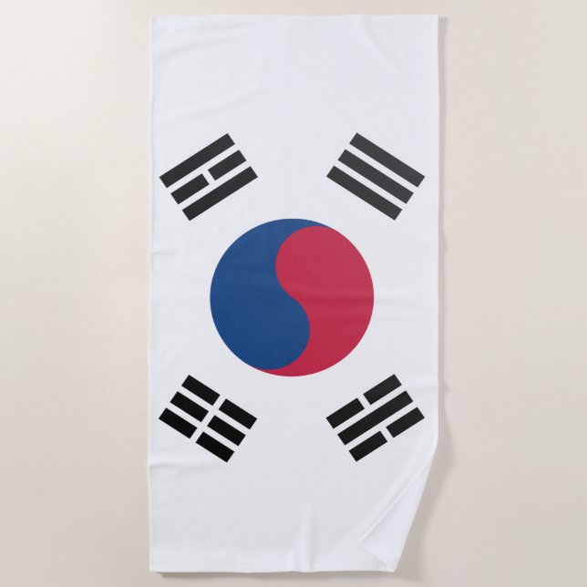 Toalla De Playa Bandera surcoreana (Anverso)