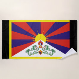 Toalla De Playa Bandera tibetana