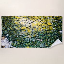 Toalla De Playa Barrera de árbol amarillo y verde