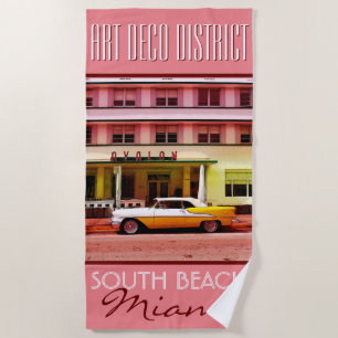 Toalla De Playa Barrio Art Deco South Beach Miami