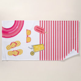 Toalla De Playa Bash Fiesta del grupo Splish Splash Cumpleaños