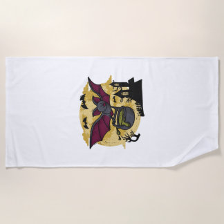 Toalla De Playa Bat Halloween