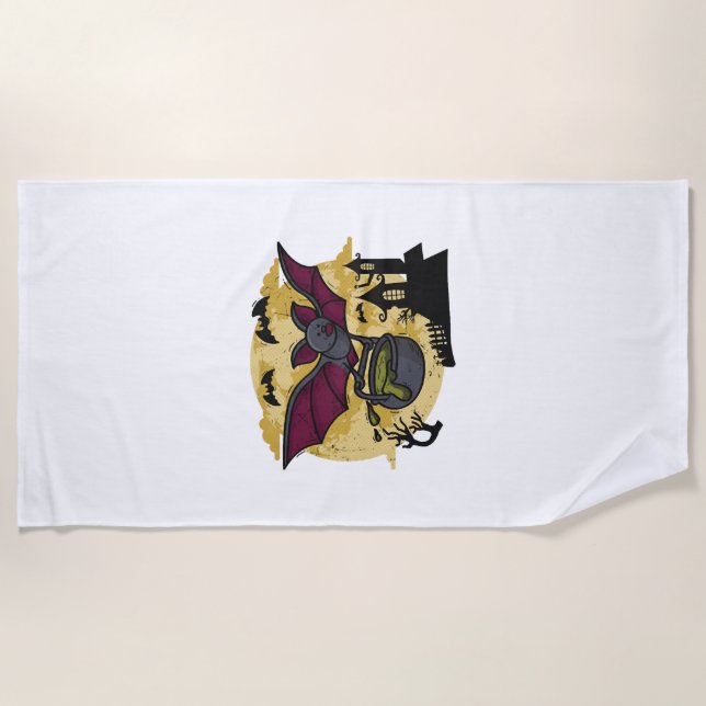 Toalla De Playa Bat Halloween (Anverso)