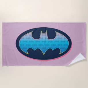 Toalla De Playa Batman Símbolo rosa y azul