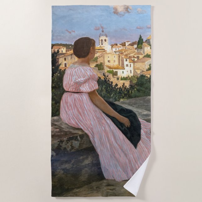 Toalla De Playa Bazille Frederic - El Vestido Rosa (Anverso)