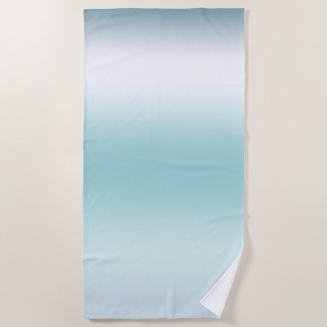 Toalla De Playa Beach Aqua Blue Ombre (Anverso)