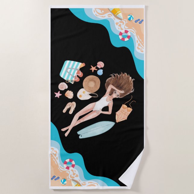 Toalla De Playa Beach Babe's Bestie (Anverso)