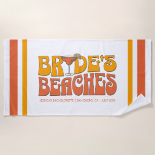 Toalla De Playa Beach Bachelorette Party Groovy Bride's Beach