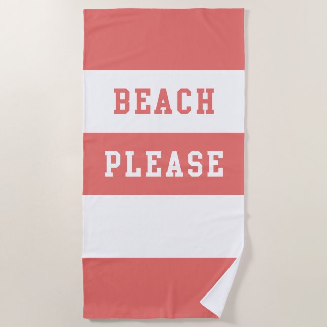 Toalla De Playa Beach Please (Anverso)