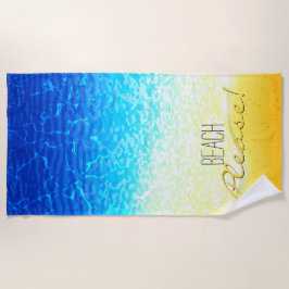Toalla De Playa Beach Please Sparkling Ocean Water and Sand