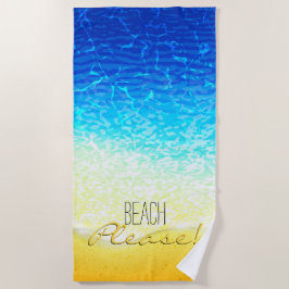 Toalla De Playa Beach Please Sparkling Ocean Water and Sand