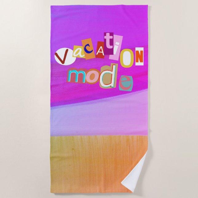 Toalla De Playa Beach Style Retro Vacay Mode  (Anverso)