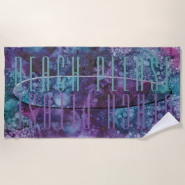 Toalla De Playa Beach Surf Board Impression Purple Blues