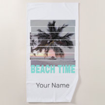 Beach Time Vintage Pier Palm Tree Sunset Souvenir