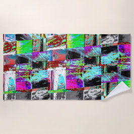Toalla De Playa Beach Towel – Abstract Grid