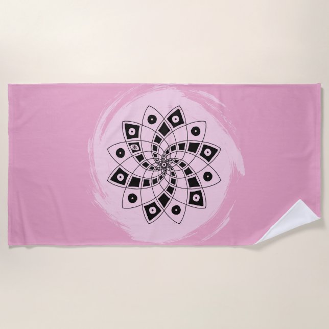 Toalla De Playa Beach towel "Fibonacci" (hand drawn) (Anverso)