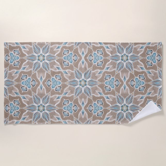Toalla De Playa Beach Towel, "Tidal Ephemera" (Anverso)