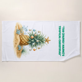 Toalla De Playa Beach Towel-Tropical Christmas Beach Towel