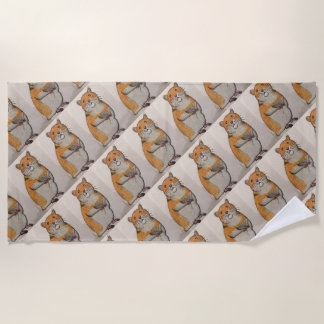 Toalla De Playa Beach Towel with yellow hamster