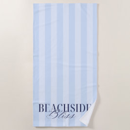 Toalla De Playa 'Beachside Bliss' Azul Amantes del Océano Verano
