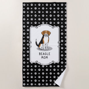 Toalla De Playa Beagle Mom (tres colores 3) Perro Cute Dog Mom