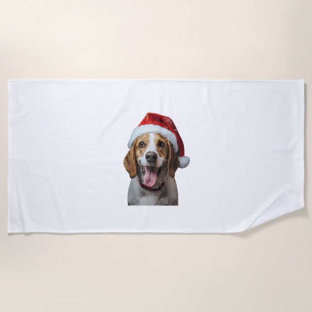 Toalla De Playa Beagle Navidades (Anverso)