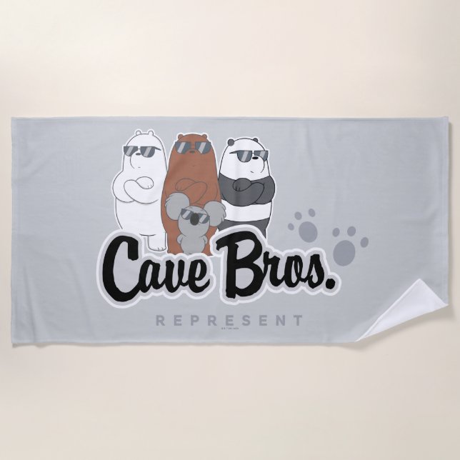 Toalla De Playa Bear Bears - Cave Bros. Representar (Anverso)