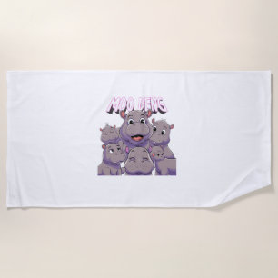 Toalla De Playa Bebé Adorable Hippo Sólo Un Chica Que Ama Moo Deng