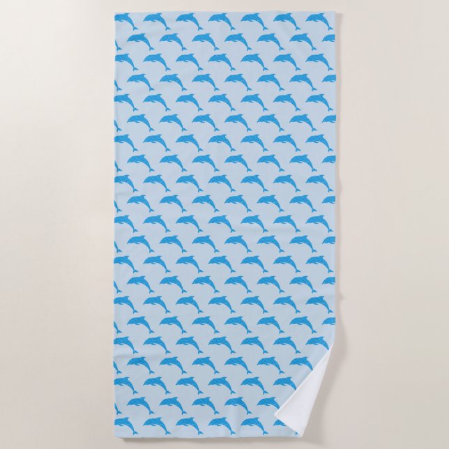 Toalla De Playa Bebé de agua - Masa acuática para delfines (Anverso)