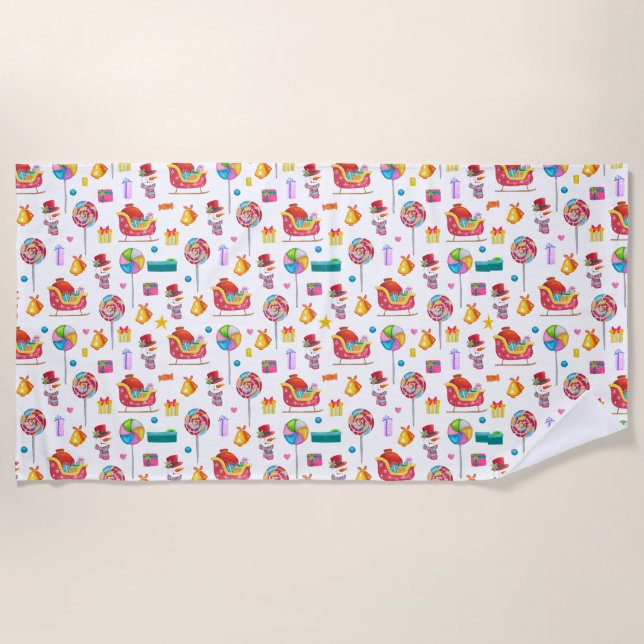 Toalla De Playa Bebé ducha recién nacido regalo envoltura caramelo (Anverso)