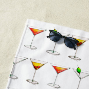 Toalla De Playa Bebida mixta Martini Manhattan Cosmo Glass