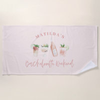 Bebidas modernas y rosadas fin de semana de solter