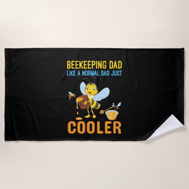 Toalla De Playa Beekeeper Art BeeKeeping Dad (Anverso)