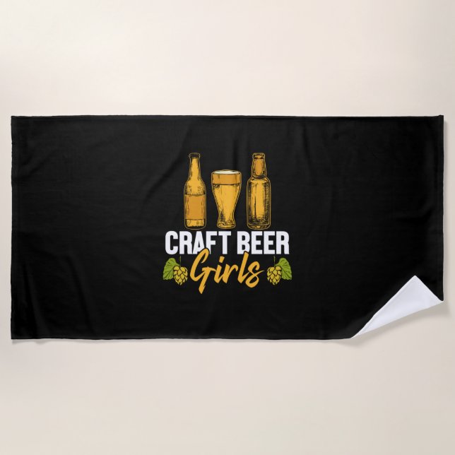 Toalla De Playa Beer Drinker Craft Beer Chicas Cumpleaños (Anverso)