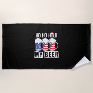 Toalla De Playa Beer Drinker Ho Ho Hold My Beer USA Cumpleaños