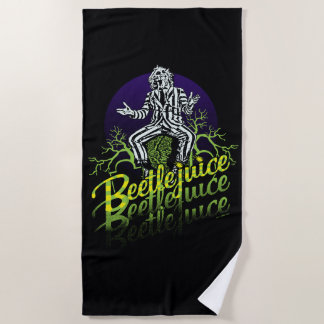 Toalla De Playa Beetlejuice | Sitting on a Tombstone