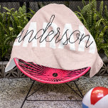Toalla De Playa Belleza rosa pastel moderna Personalizada<br><div class="desc">Belleza rosa pastel moderna Personalizada</div>