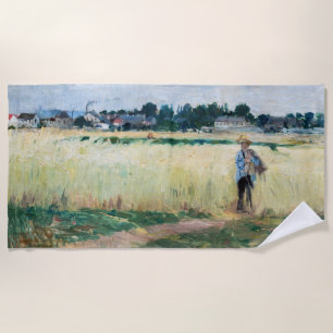 Toalla De Playa Berthe Morisot - En el Wheatfield en Gennevillier