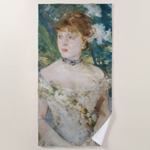 Toalla De Playa Berthe Morisot - Joven Chica en un vestido de bola