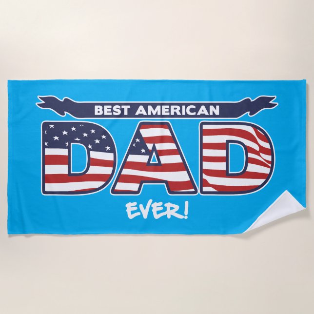Toalla De Playa Best American Dad Ever (Anverso)